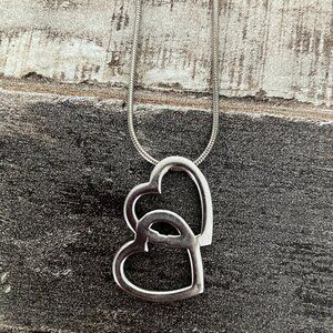 Sterling‑silver interlocking hearts necklace from Hot Diamonds